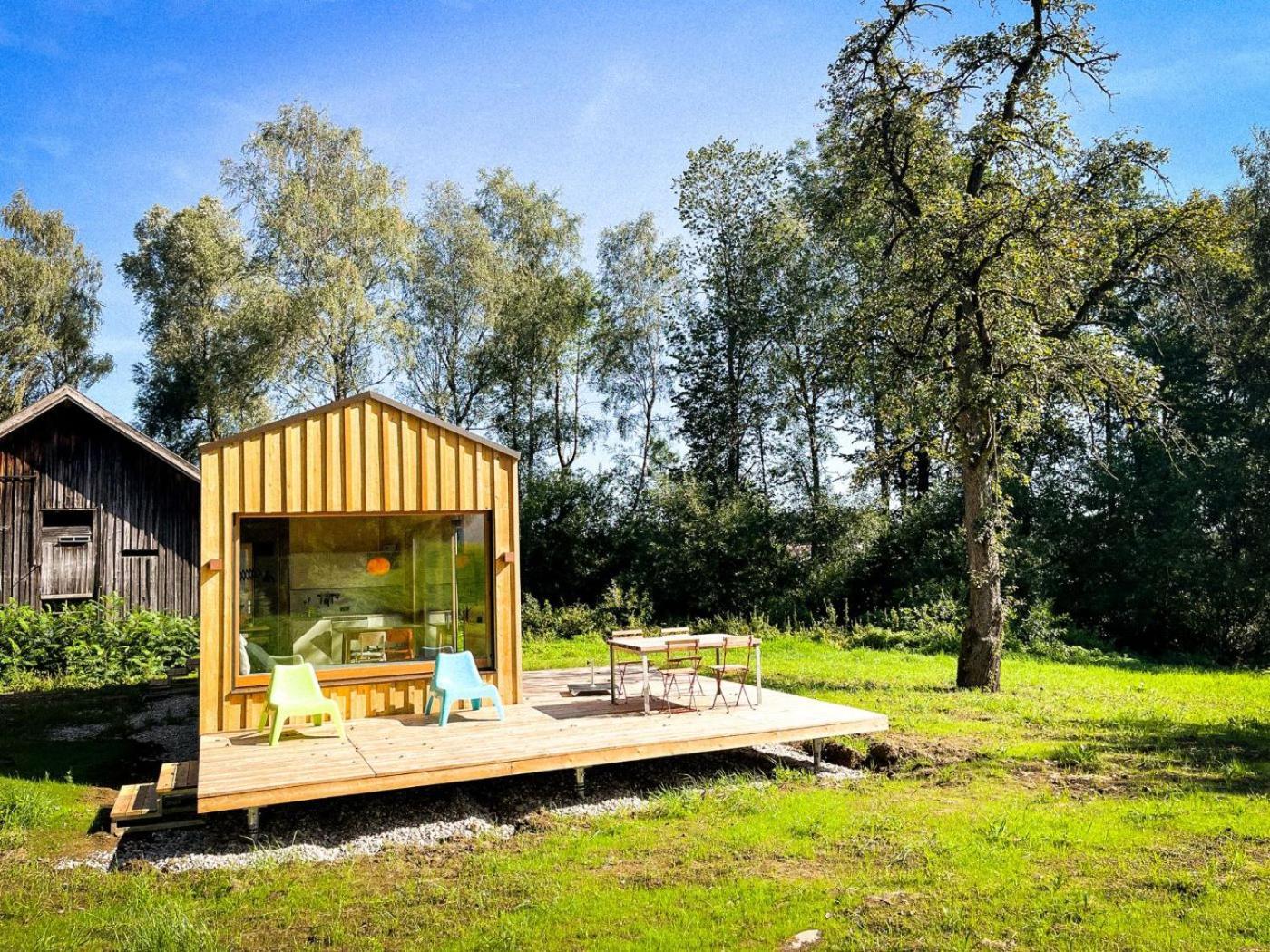 Die Klingerei - Tiny House Wiese Villa Seewalchen Buitenkant foto