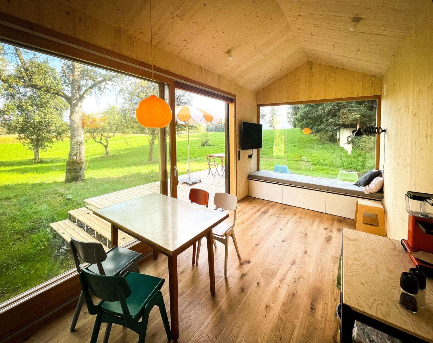 Die Klingerei - Tiny House Wiese Villa Seewalchen Buitenkant foto