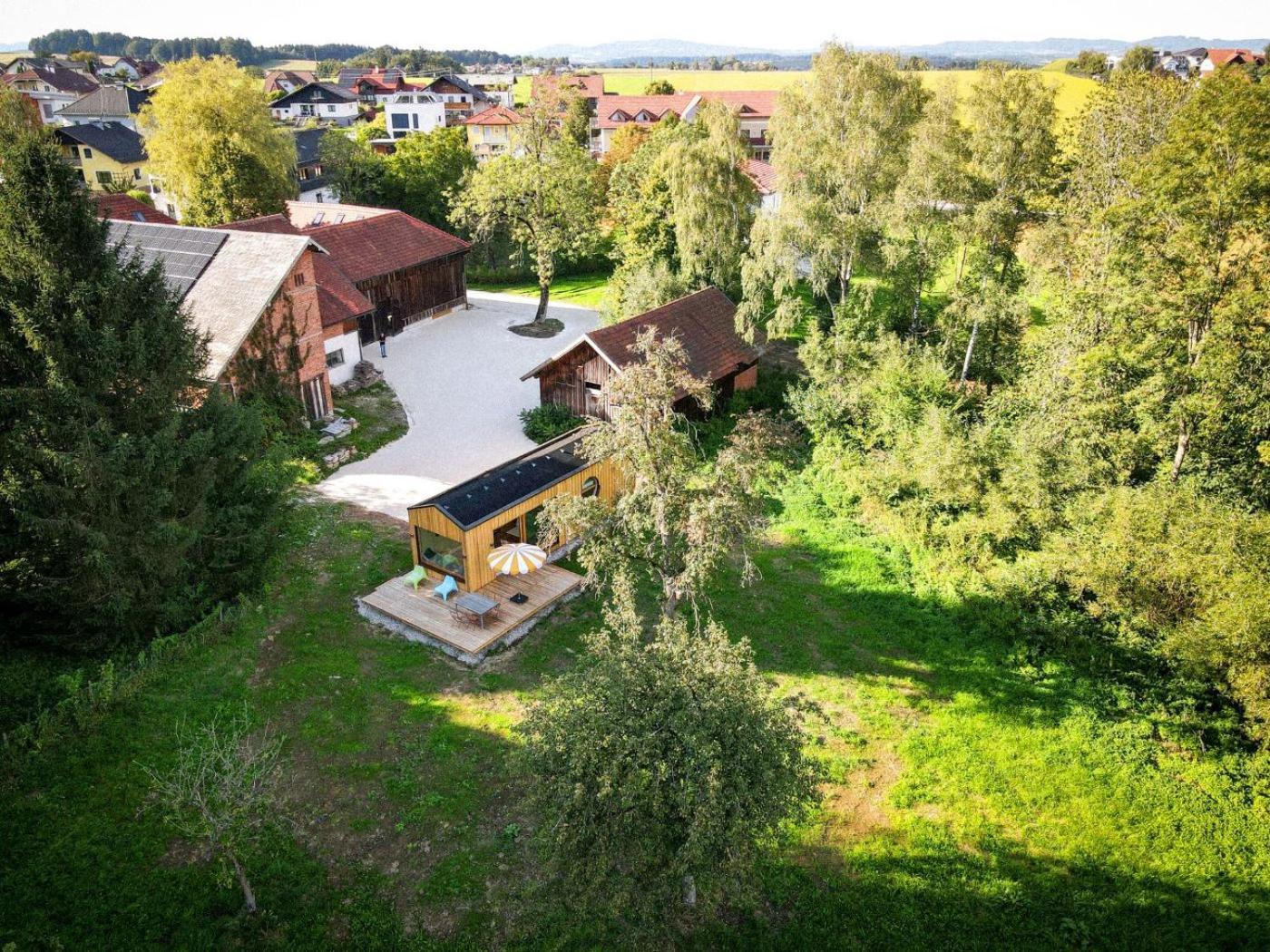 Die Klingerei - Tiny House Wiese Villa Seewalchen Buitenkant foto