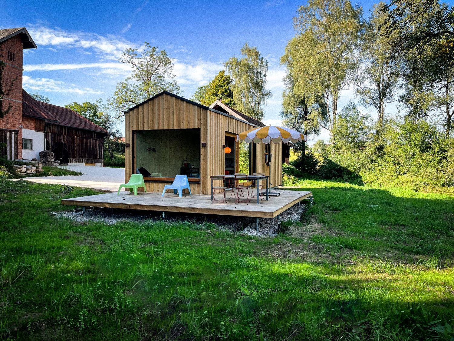 Die Klingerei - Tiny House Wiese Villa Seewalchen Buitenkant foto