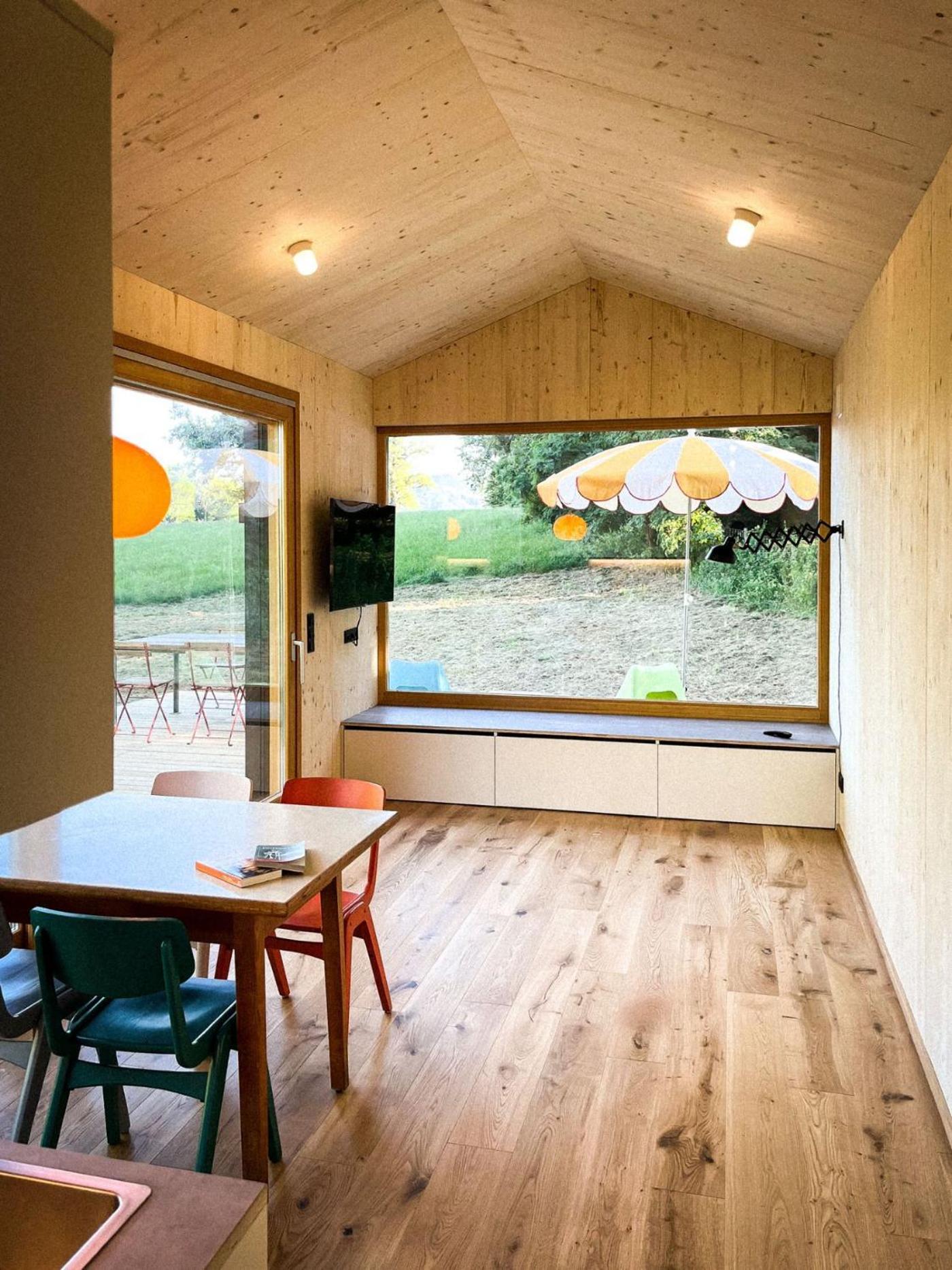 Die Klingerei - Tiny House Wiese Villa Seewalchen Buitenkant foto