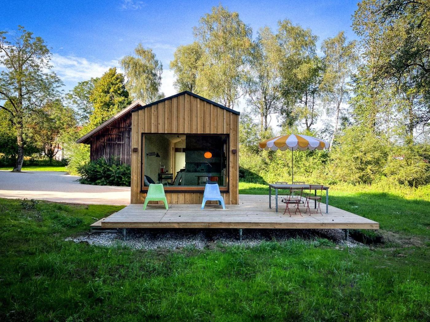 Die Klingerei - Tiny House Wiese Villa Seewalchen Buitenkant foto