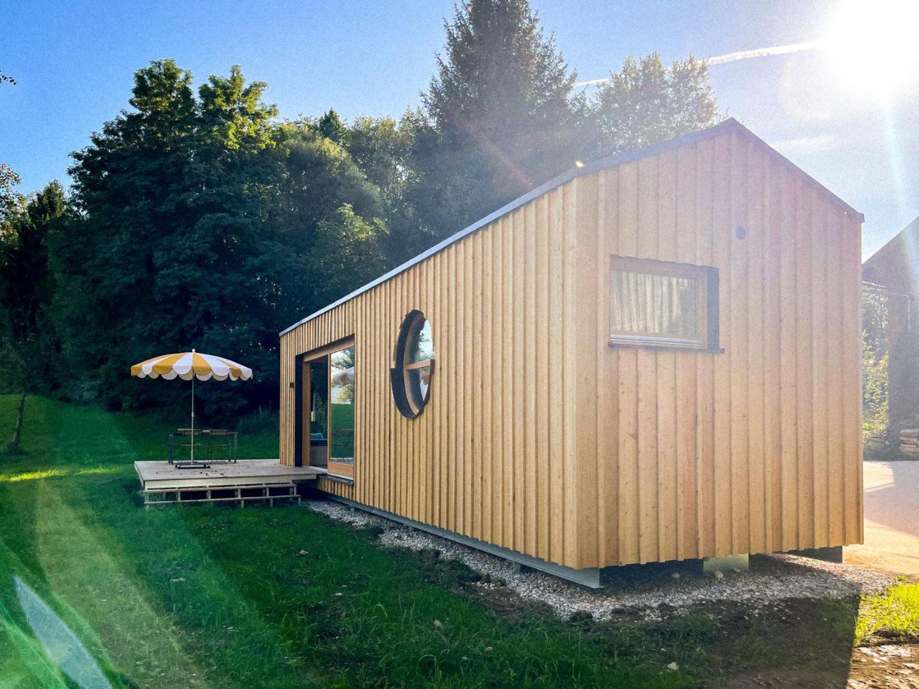 Die Klingerei - Tiny House Wiese Villa Seewalchen Buitenkant foto